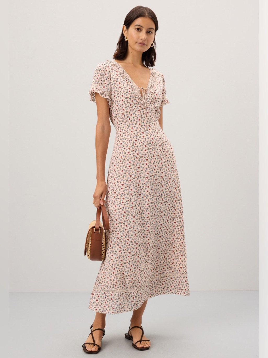 $498 Polo Ralph Lauren | Ruffle-Trim Floral Dress